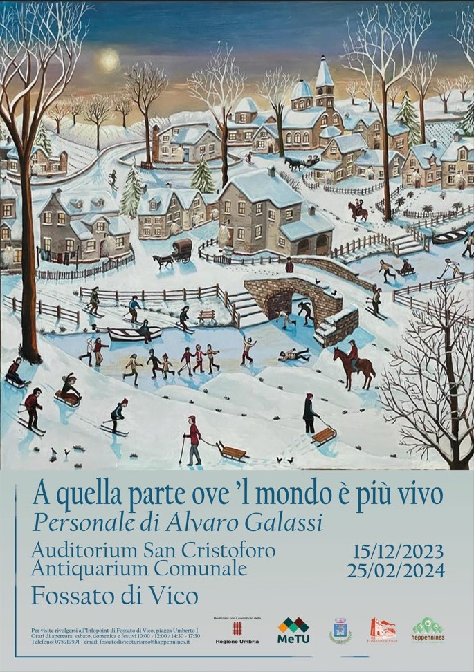 Locandina mostra personale Alvaro Galassi Fossato di Vico-15/12/2023-25/02/2024