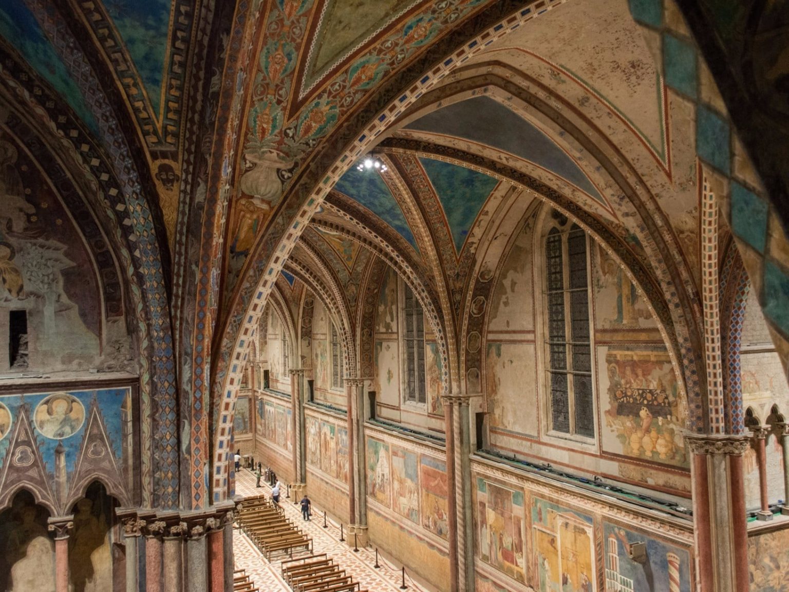 Basilica Superiore di Assisi, Affreschi parete sud, fine XIII sec. Basilica Superiore di Assisi, Affreschi parete sud, fine XIII sec.