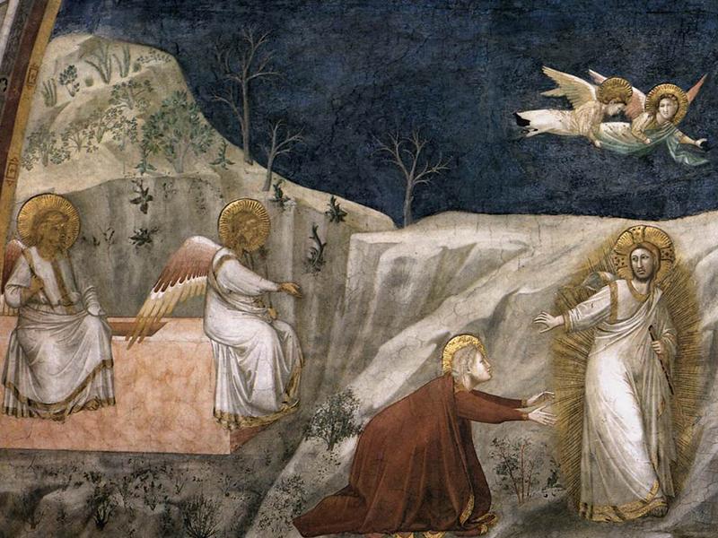 Giotto e bottega, Storie di Maria Maddalena, Basilica Inferiore di Assisi, affresco, inizi del XIV sec. Giotto e bottega, Storie di Maria Maddalena, Basilica Inferiore di Assisi, affresco, inizi del XIV sec.