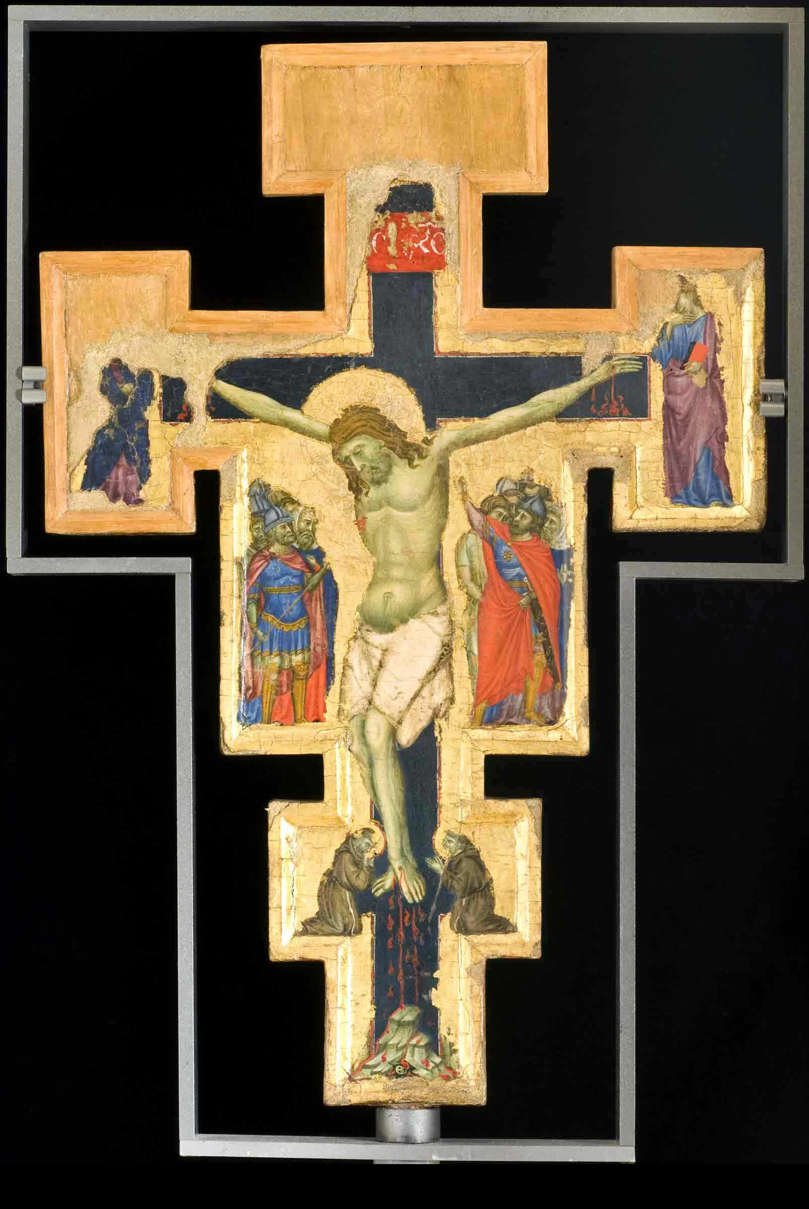Maestro della Croce di Gubbio, Croce bifaccilae, Galleria Nazionale dell’Umbria, tempera su tavola, fine XIII sec. Maestro della Croce di Gubbio, Croce bifaccilae, Galleria Nazionale dell'Umbria, tempera su tavola, fine XIII sec.