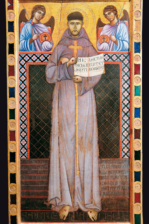 Maestro-di-San-Francesco-Umbria-1255-1275-circa-San-Francesco-tra-due-angeli-1260-circa-Tavola Maestro-di-San-Francesco-Umbria-1255-1275-circa-San-Francesco-tra-due-angeli-1260-circa-Tavola