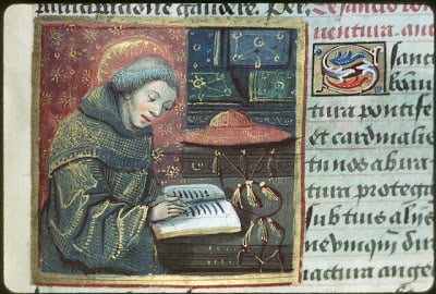 Illustrazione medievale che raffigura San Bonaventura da Bagnoregio.