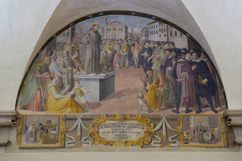 Federico Brunori, Il patto di pace tra San Francesco e il lupo, Museo Civico Palazzo dei Consoli, Pinacoteca, Sala V