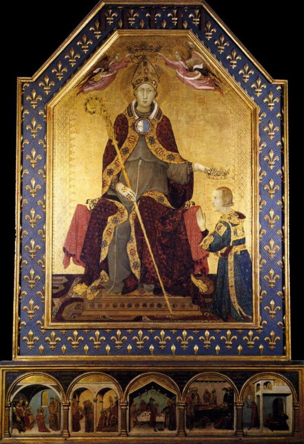 Simone Martini, Simone Martini, San Ludovico di Tolosa che incorona il fratello Roberto d’Angiò